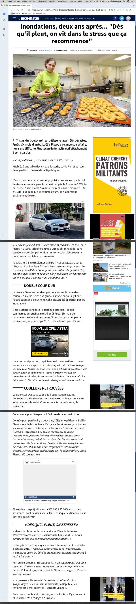 Loélia Pissot - NiceMatin - 30 septembre 2017.