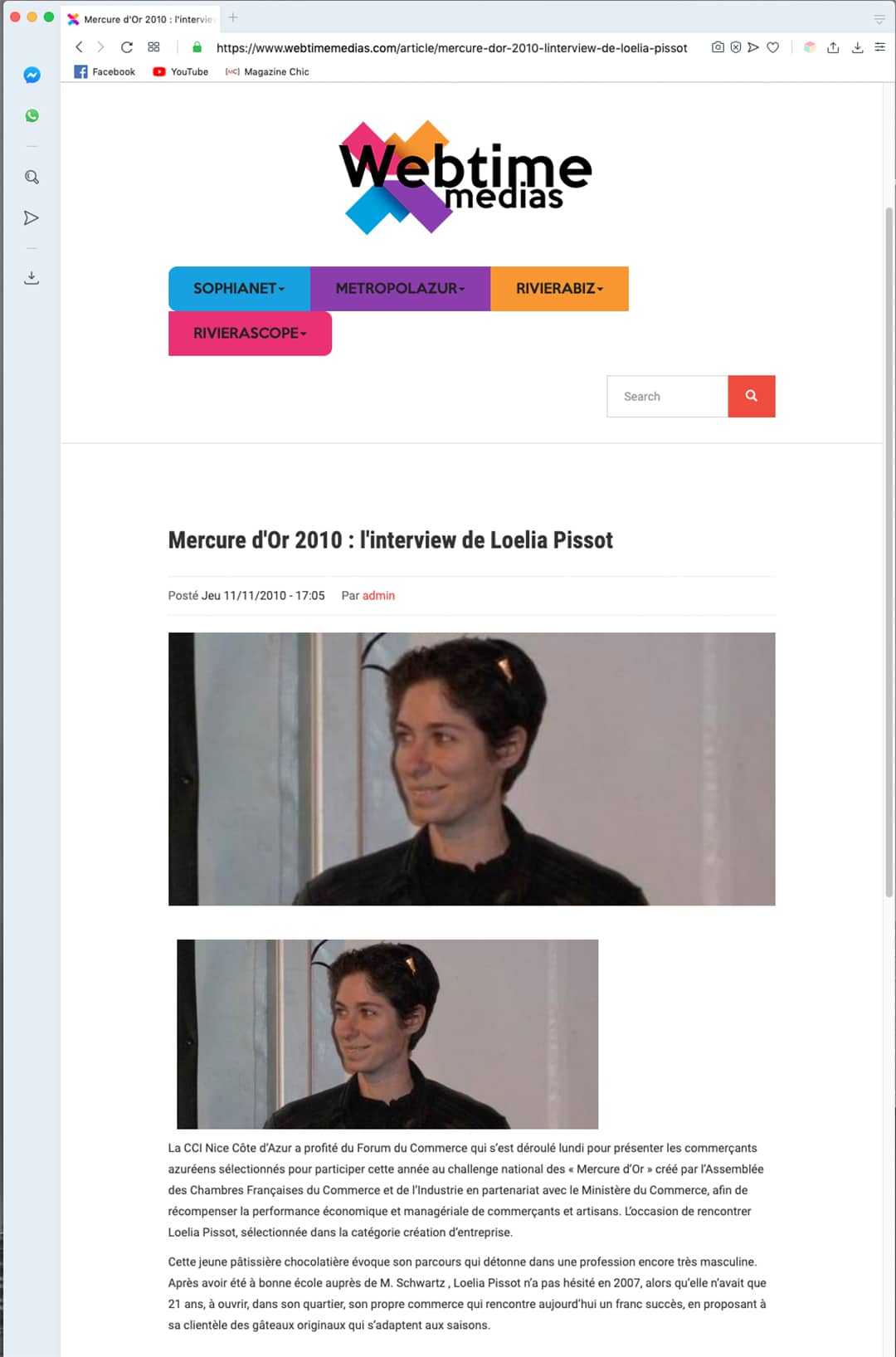 Loélia Pissot - WebTime Medias - 11 novembre 2010